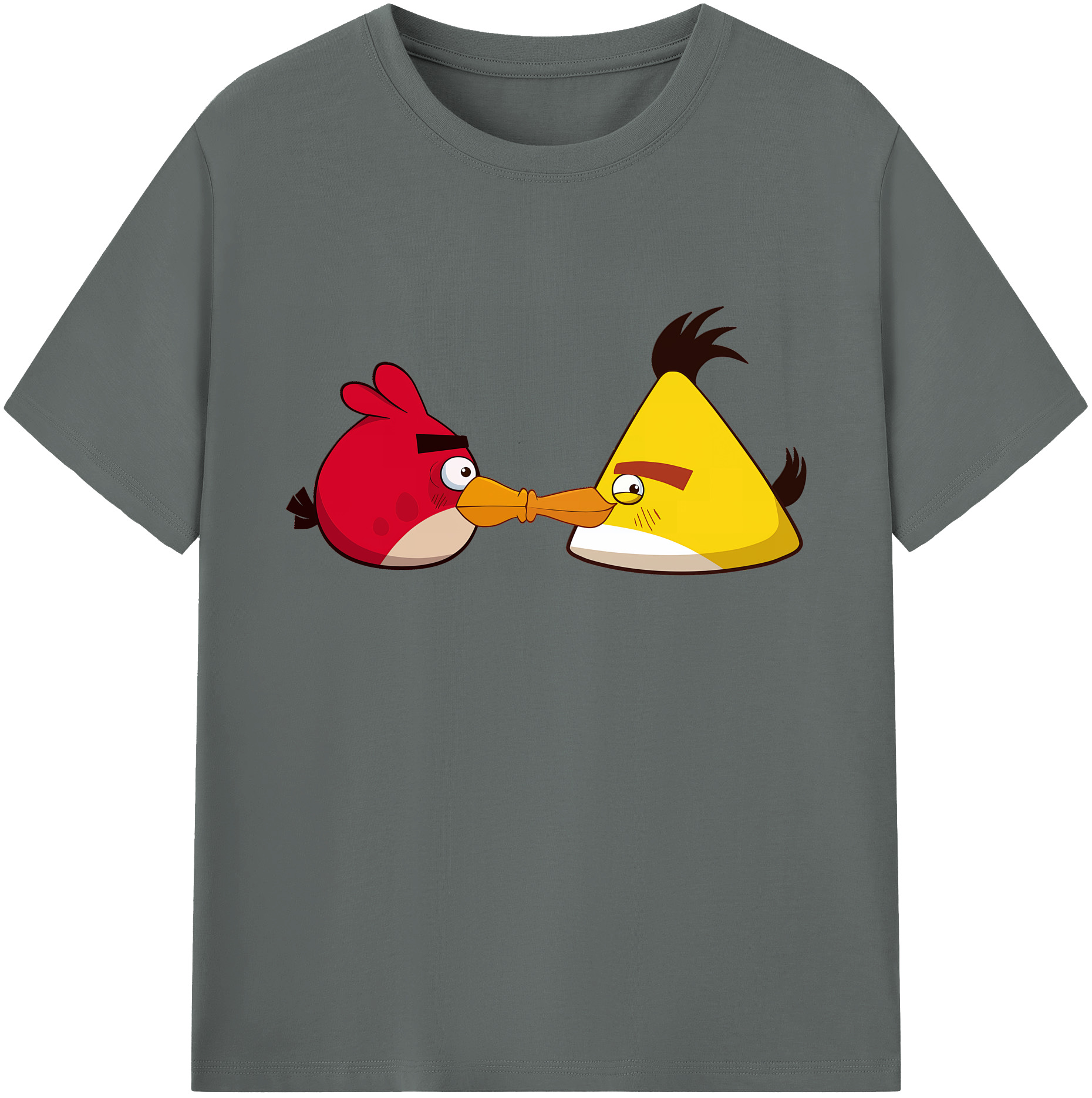 （画像用） Angry Birds アングリーバード 綿100％ メンズ半袖Tシャツ｜肌触りやわらか＆通気性